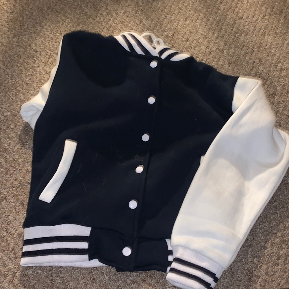 Hooded Jacket for kids, navy and white
